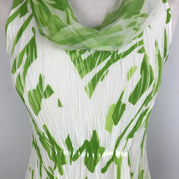 Komarov Green Crinkled Cowel Neck Tank Blouse Sm - Picture 2 of 7